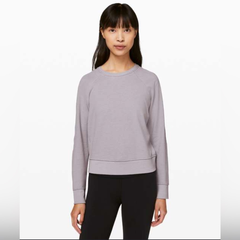 Lululemon Every Moment Crew Vintage Quartz Lightweight Lavender Gray Size4 Small
